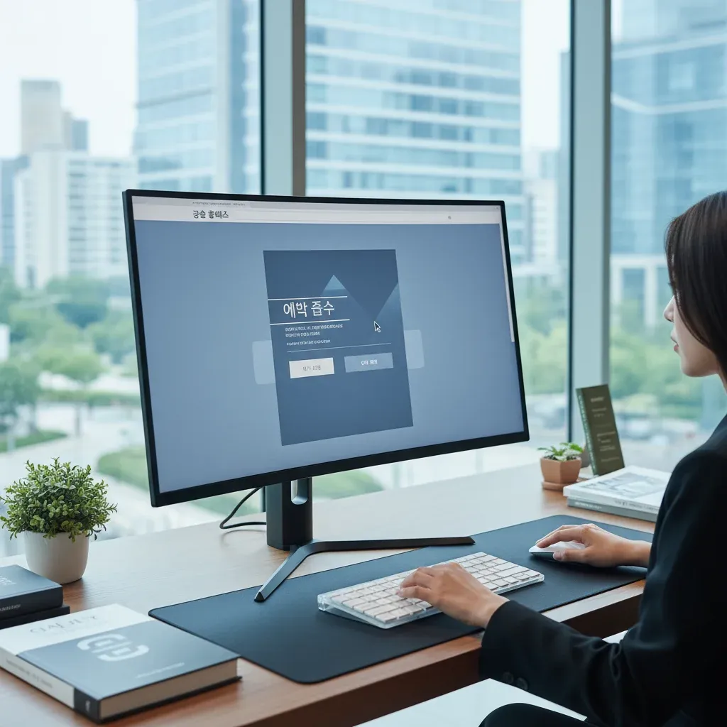 공식 홈페이지를 통한 예약 접수 관련 시각 자료