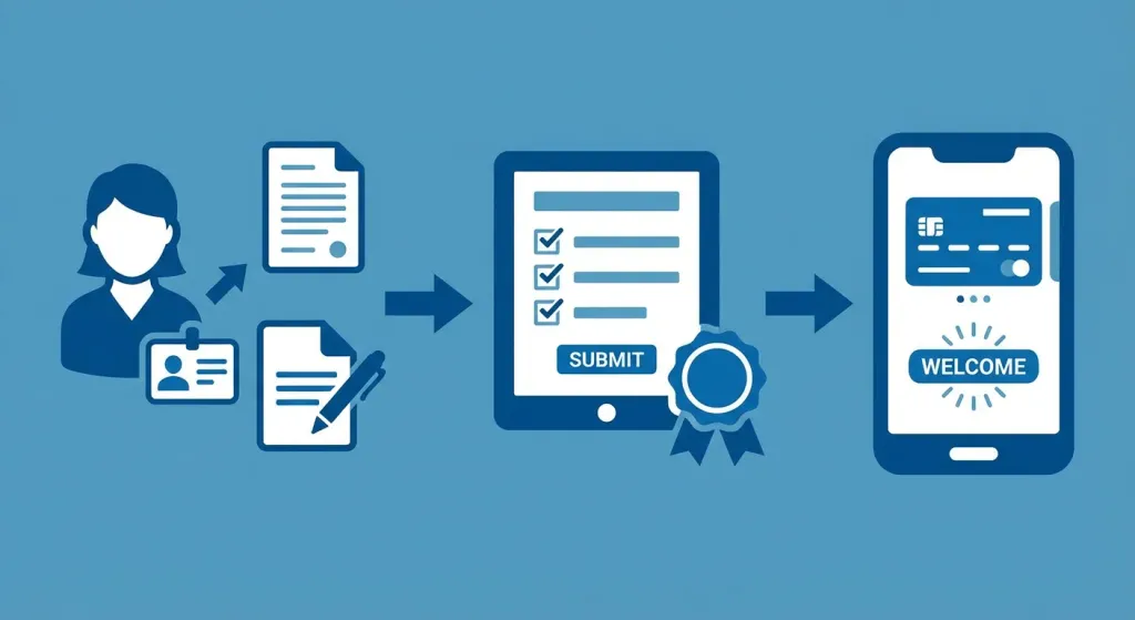 생계비통장 개설 서류와 절차를 보여주는 안내 화면