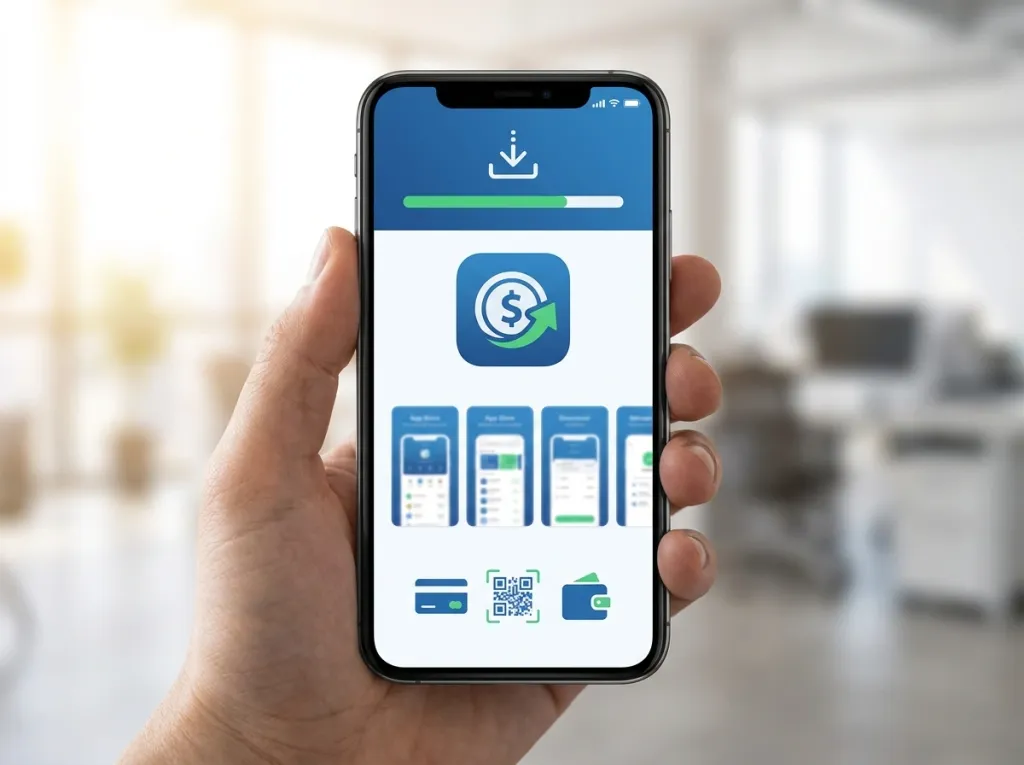 창원 누비전 앱 메인 화면과 설치 과정