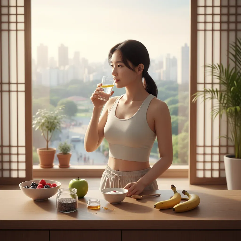 아침 공복 섭취 - 흡수율 최대화 관련 시각 자료