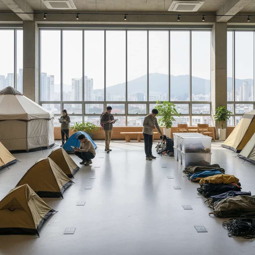 텐트 상태 점검 및 분류 관련 시각 자료