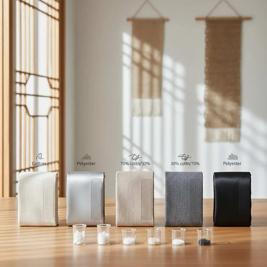 면-폴리에스터 혼방 - 비율에 따른 차등 적용 관련 시각 자료