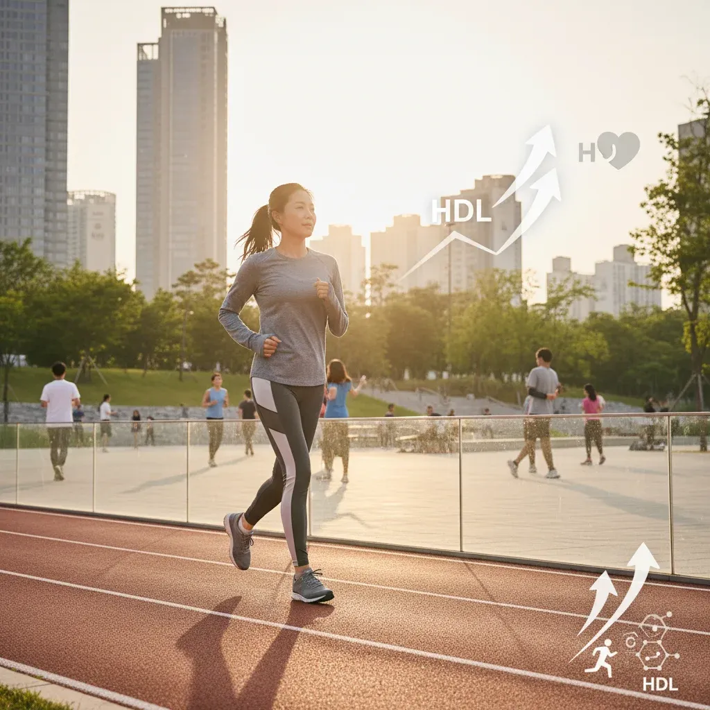 유산소 운동으로 HDL 콜레스테롤 높이기 관련 시각 자료