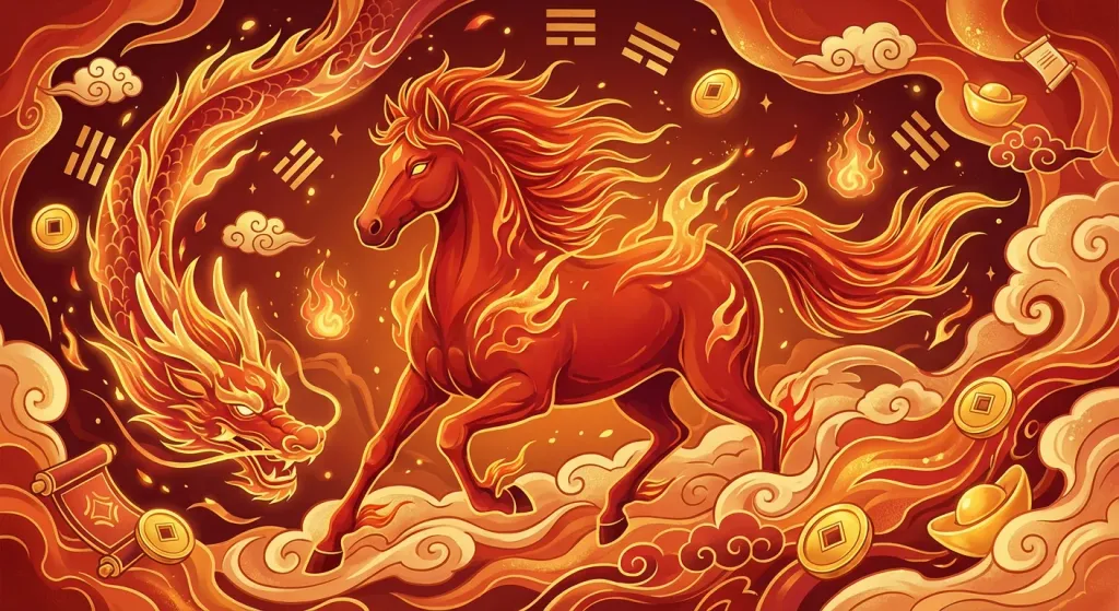 2026년 붉은 말의 해 용띠 운세 상징