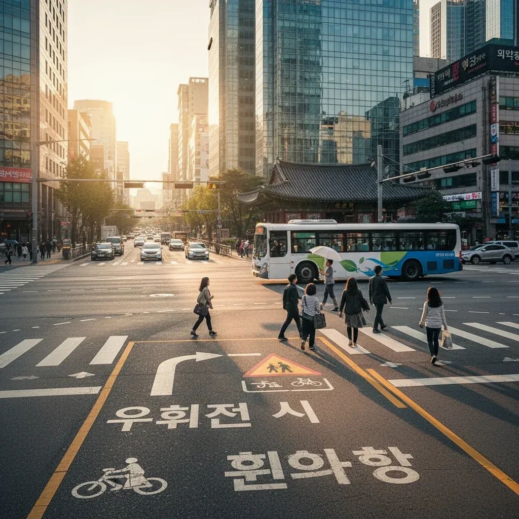 우회전 시 주의사항 관련 시각 자료