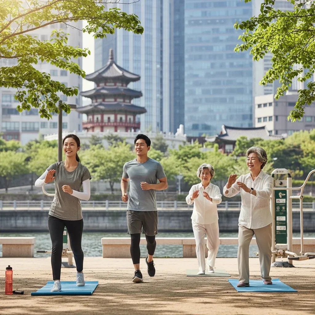 적절한 운동의 효과 관련 시각 자료