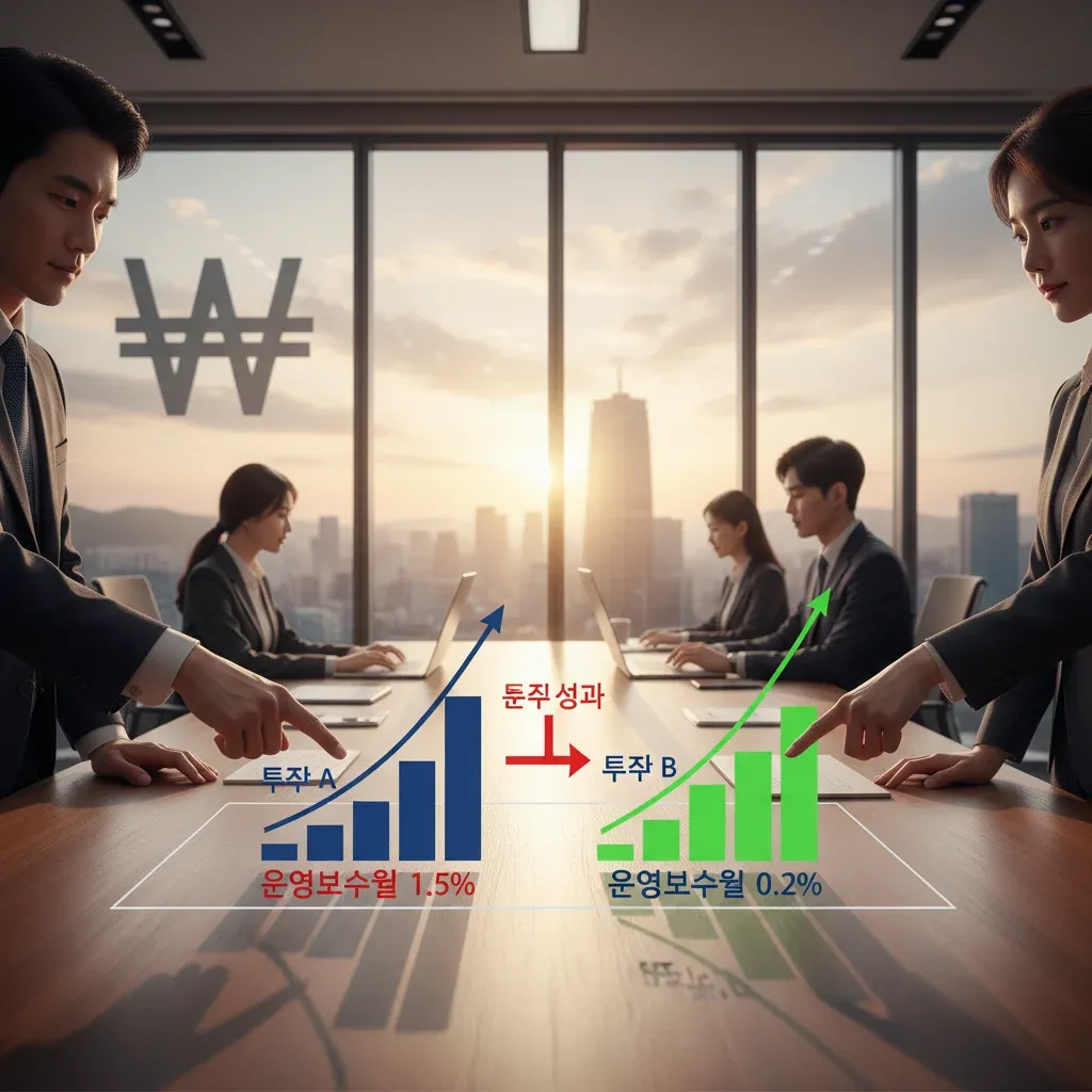 운용보수율이 투자 성과를 좌우한다 관련 시각 자료