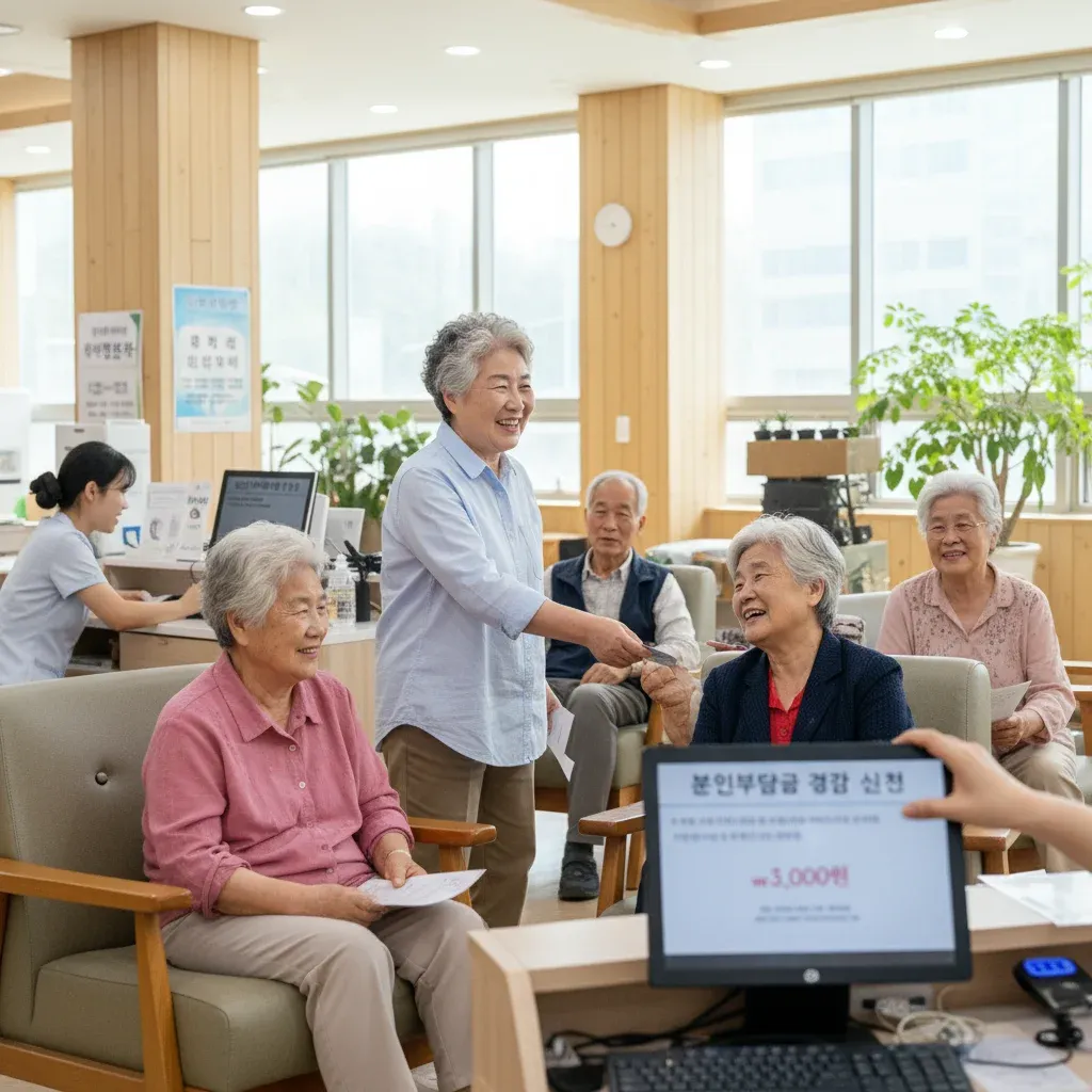 65세 이상 본인부담금 경감 관련 시각 자료