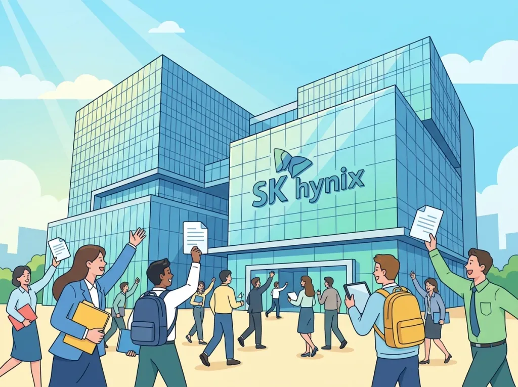SK하이닉스 채용 공고와 지원자 관심