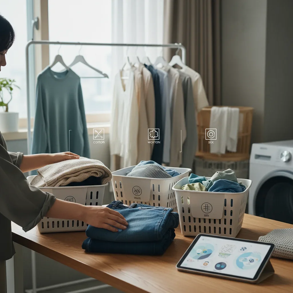 건조기 사용 전 반드시 확인해야 할 옷 소재 분류법 관련 시각 자료