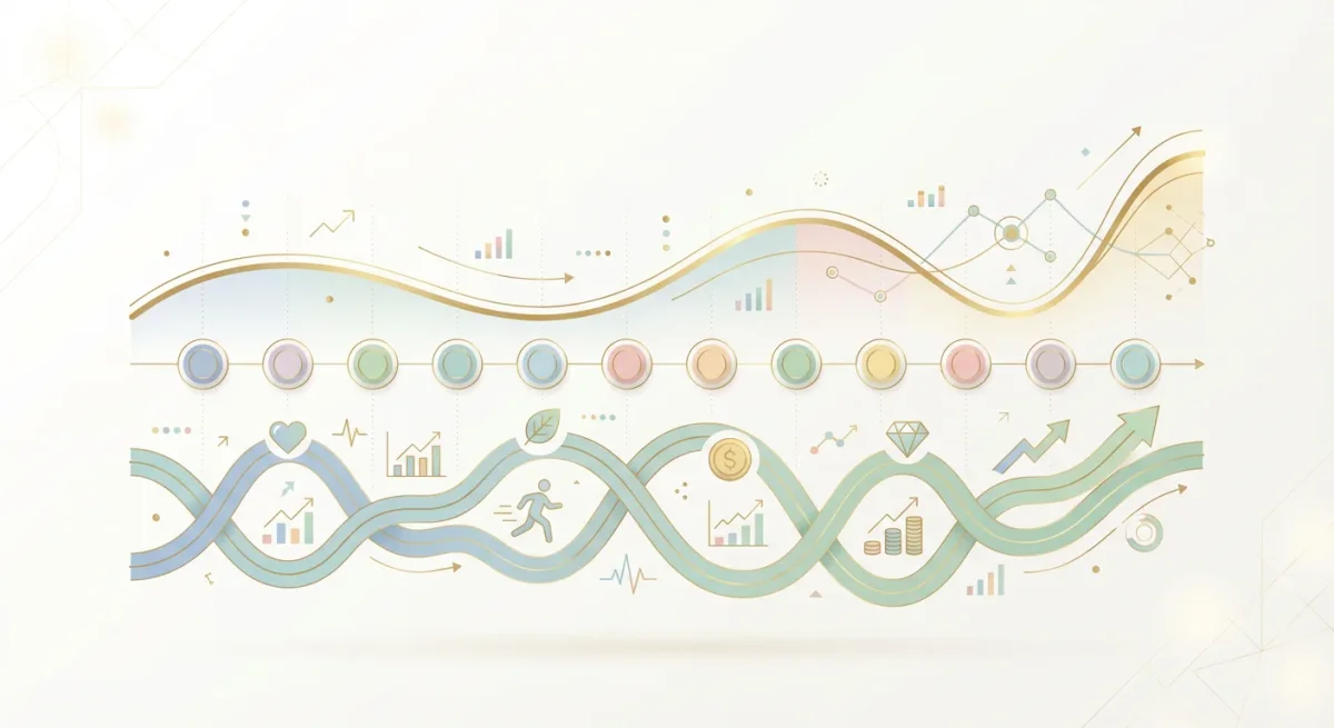 뱀띠의 2026년 운세 흐름을 나타내는 차트