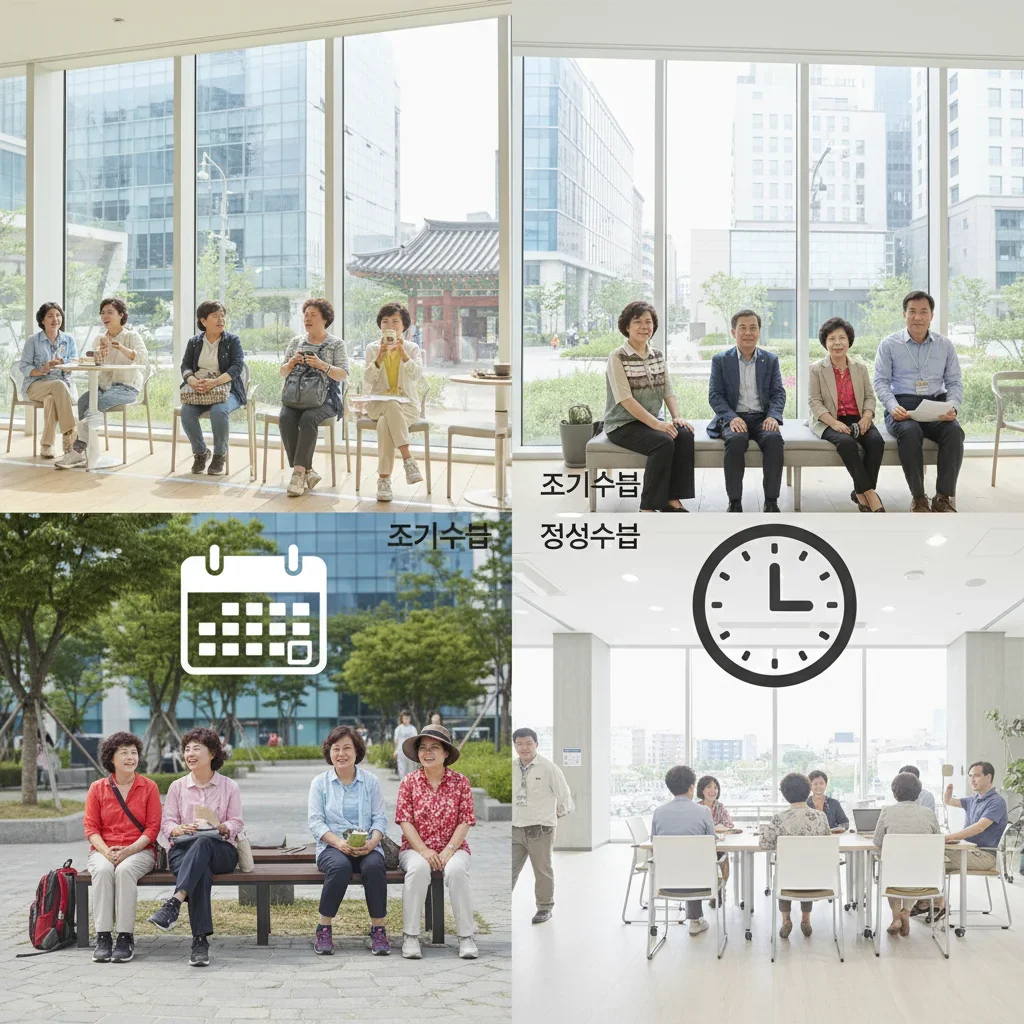 국민연금 조기수급과 정상수급 구분 관련 시각 자료