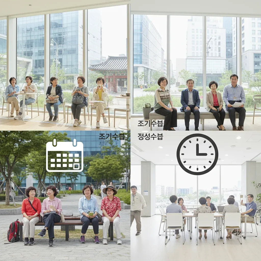 국민연금 조기수급과 정상수급 구분 관련 시각 자료