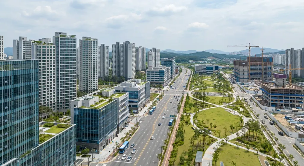 1단계 동측 생활권 개발 현황 관련 시각 자료