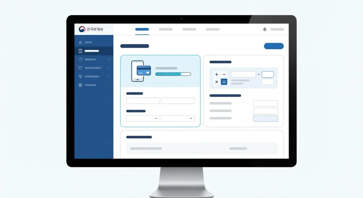 삼성월렛 머니 소득공제 신청을 위한 홈택스 화면