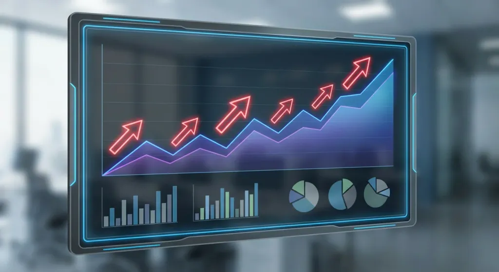 원달러 환율 상승 추이를 보여주는 경제 지표 차트