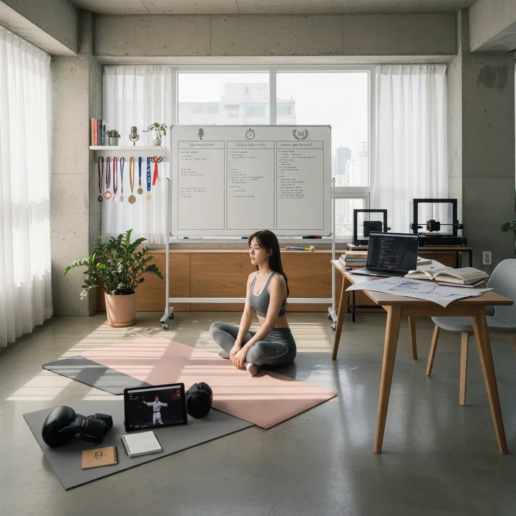 여러 대회 동시 준비 관련 시각 자료