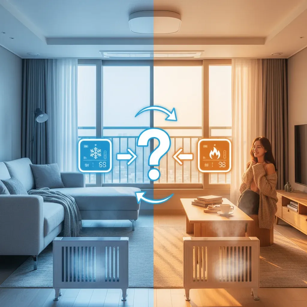 간헐 난방 vs 연속 난방, 정답은? 관련 시각 자료