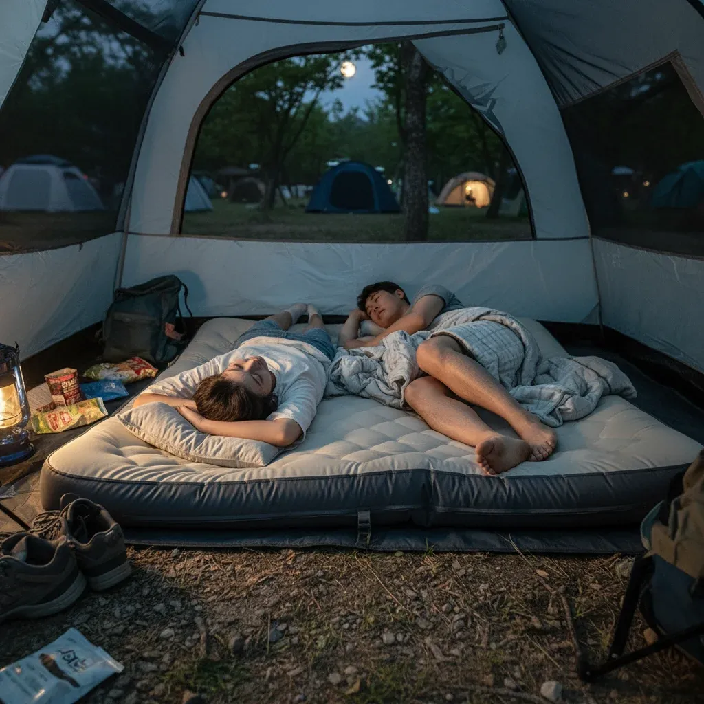 캠핑 에어매트, 잘못 고르면 밤새 뒤척이게 되는 이유 관련 시각 자료