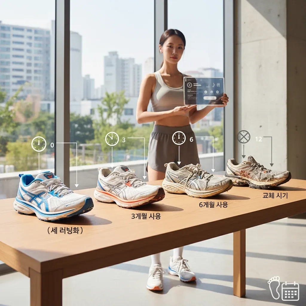 올바른 러닝화 선택과 교체 주기 관련 시각 자료