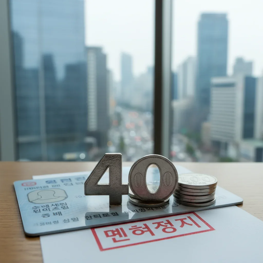 벌점 40점이면 면허정지 관련 시각 자료