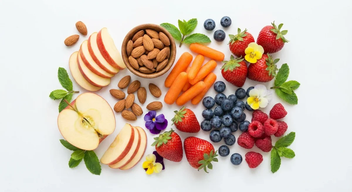 건강한 간식 대체 식품들과 영양 성분 비교