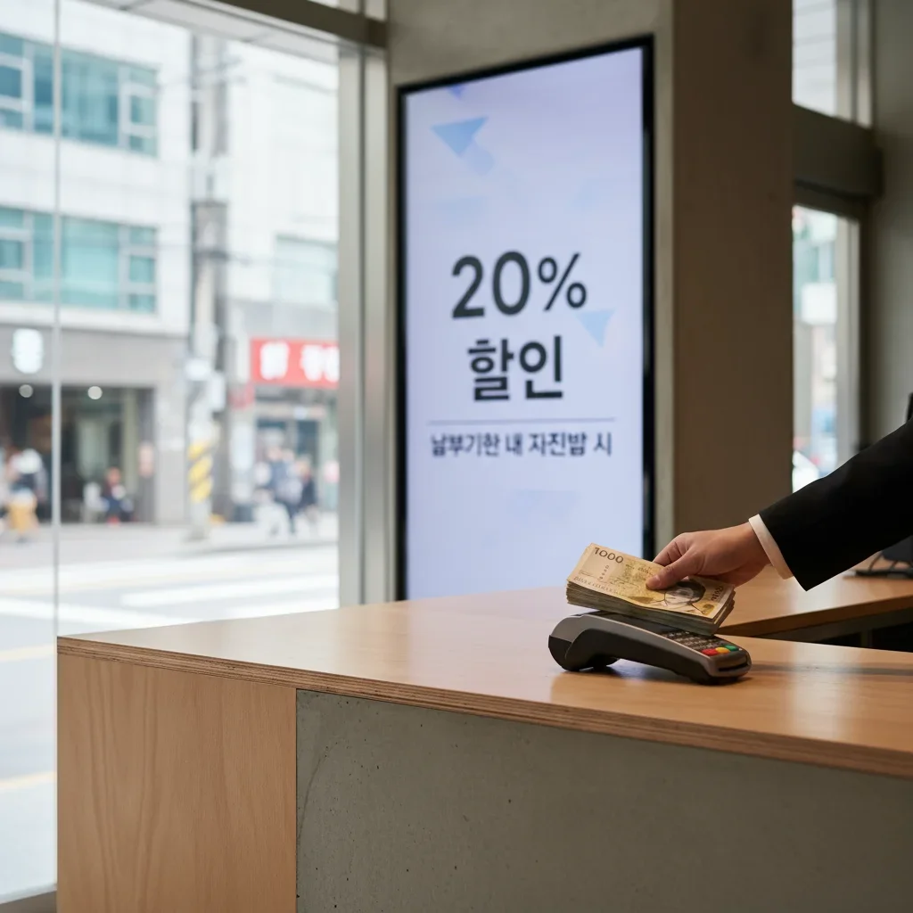 납부기한 내 자진납부 시 20% 할인 관련 시각 자료