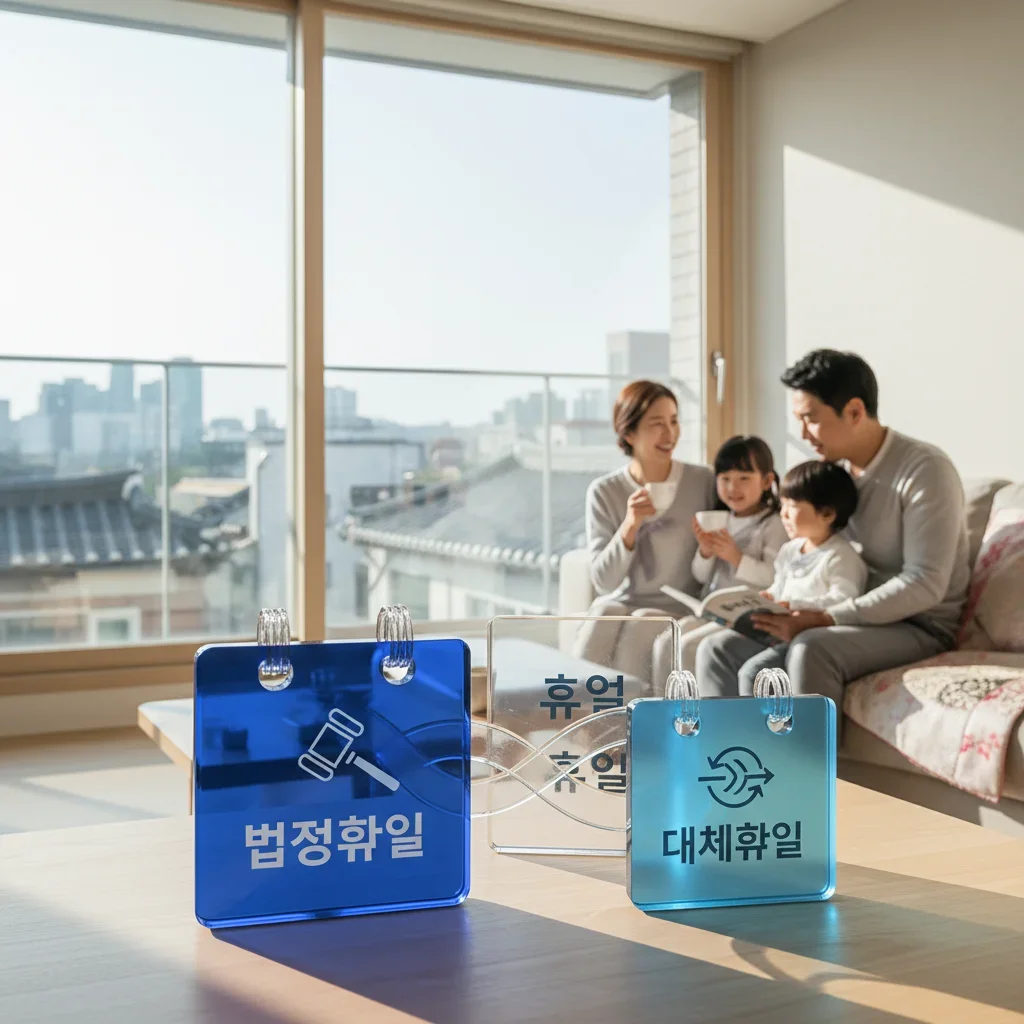 법정공휴일과 대체공휴일의 관계 관련 시각 자료