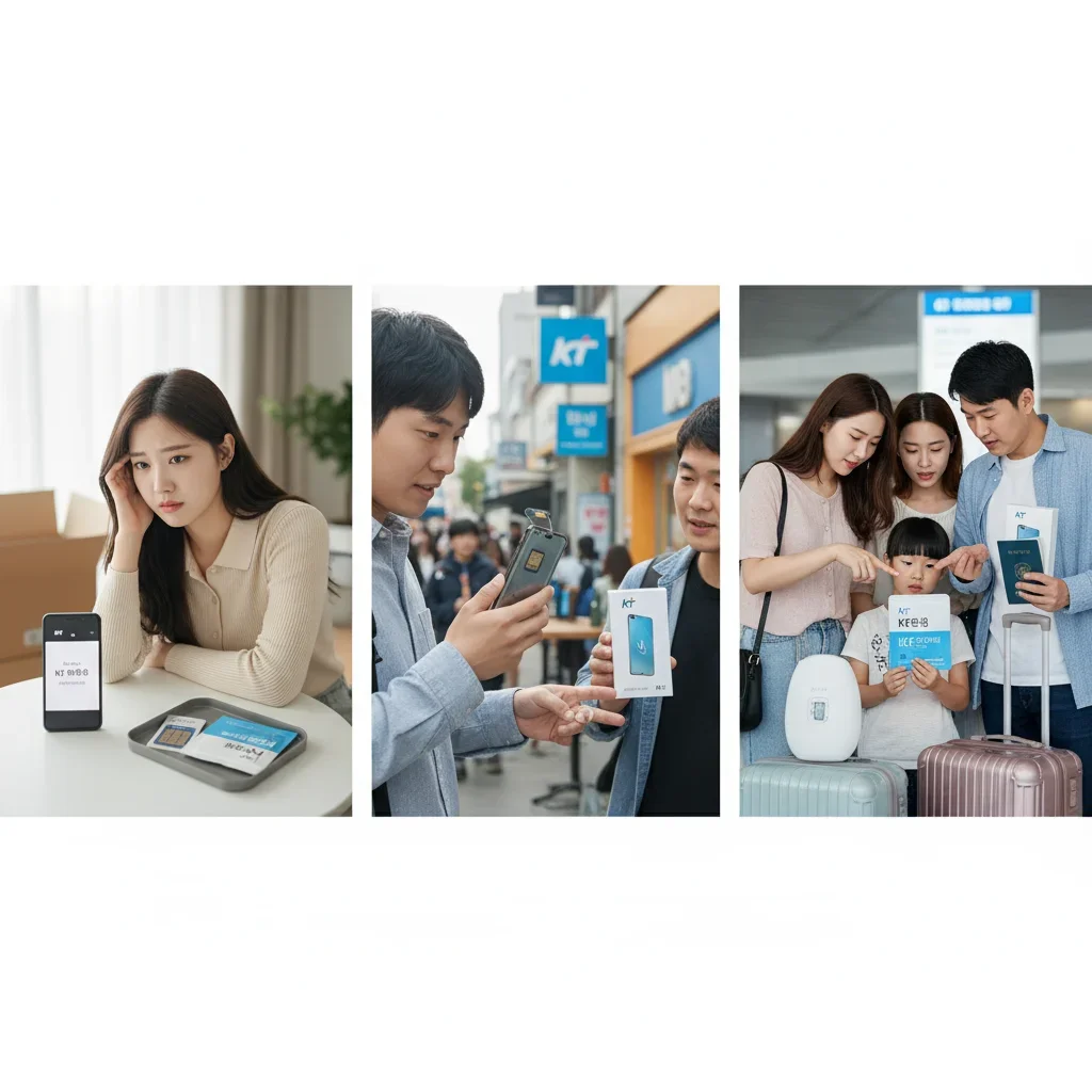 KT 유심 교체가 필요한 상황들 관련 시각 자료