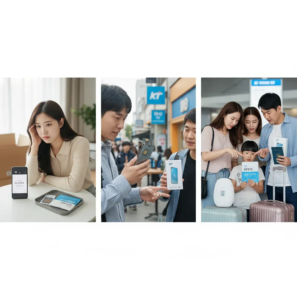 KT 유심 교체가 필요한 상황들 관련 시각 자료