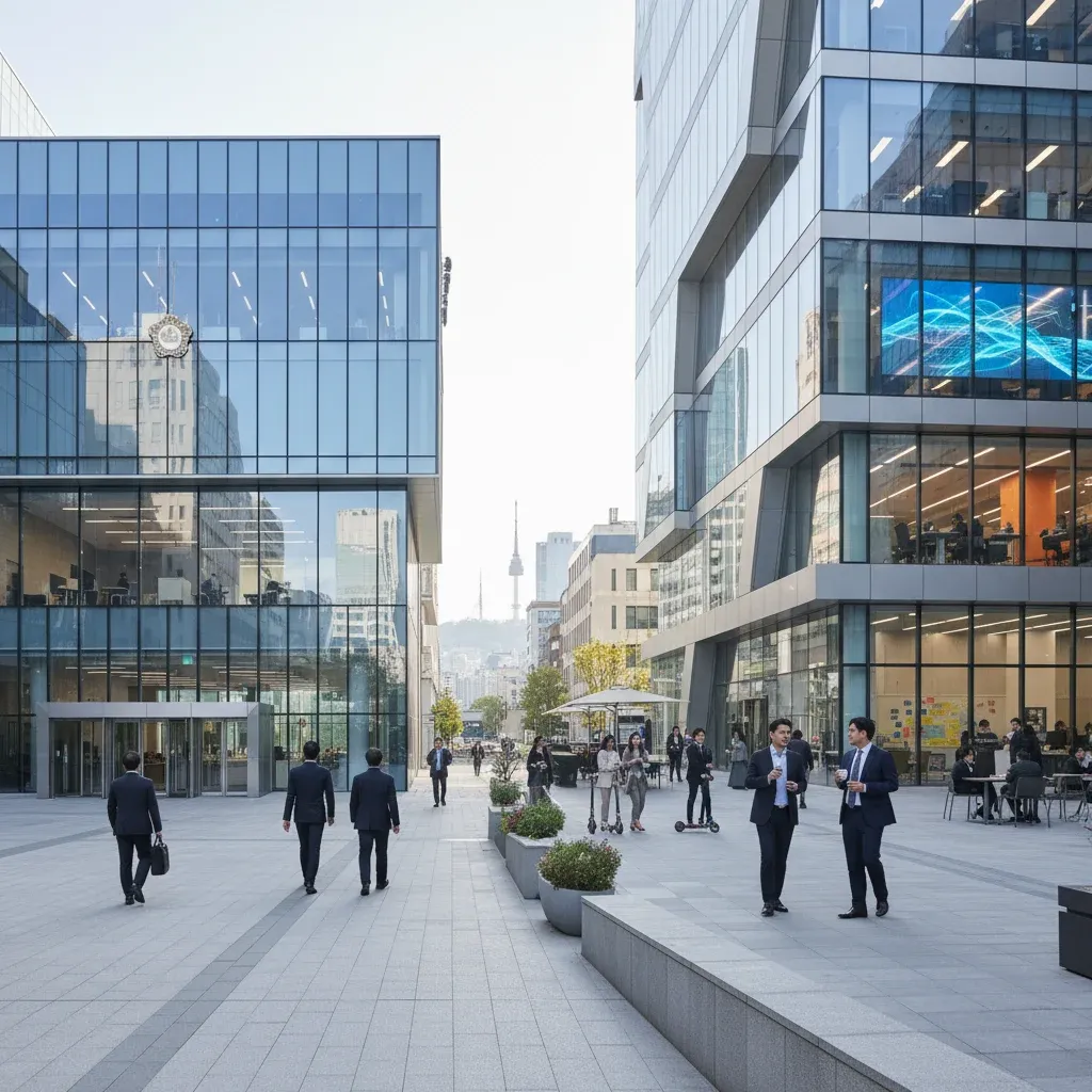 공공기관과 일반기업의 차이점 관련 시각 자료