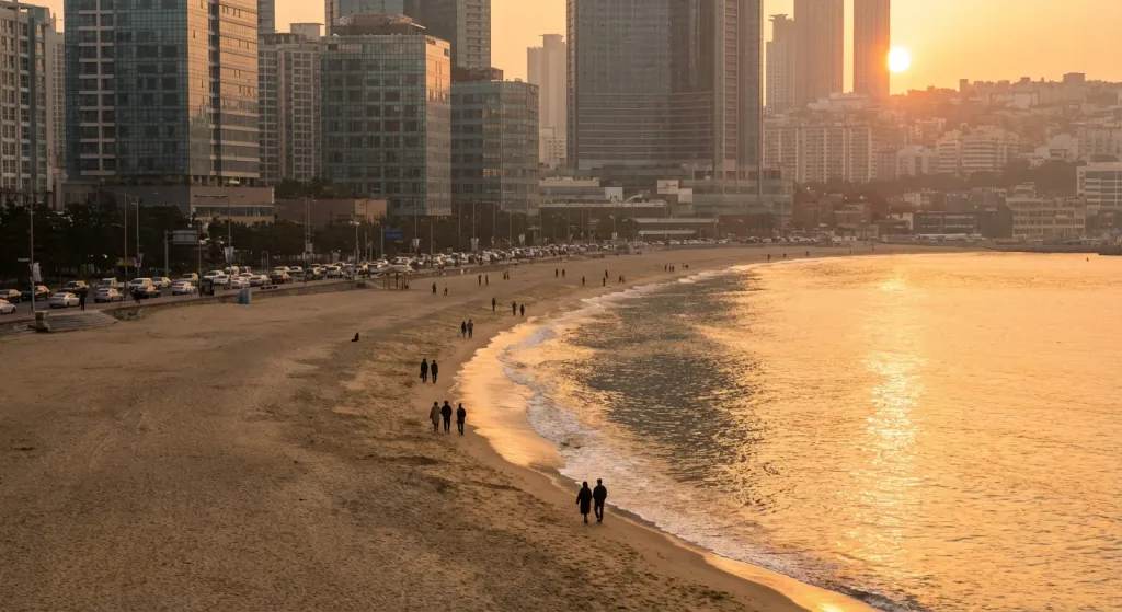 3.2km 백사장이 온통 황금빛으로 물드는 곳 관련 시각 자료