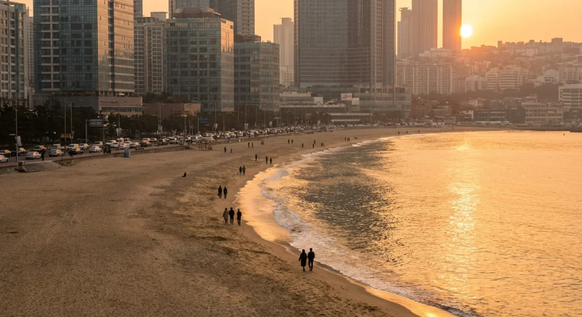 3.2km 백사장이 온통 황금빛으로 물드는 곳 관련 시각 자료