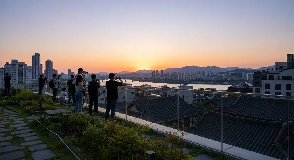 한국에서 가장 아름다운 석양을 만날 수 있는 곳들 관련 시각 자료