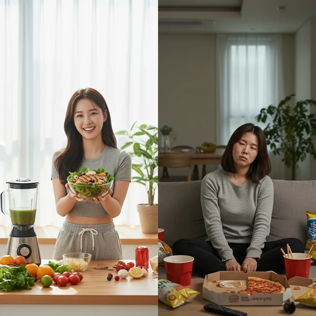 식습관이 미치는 영향 관련 시각 자료