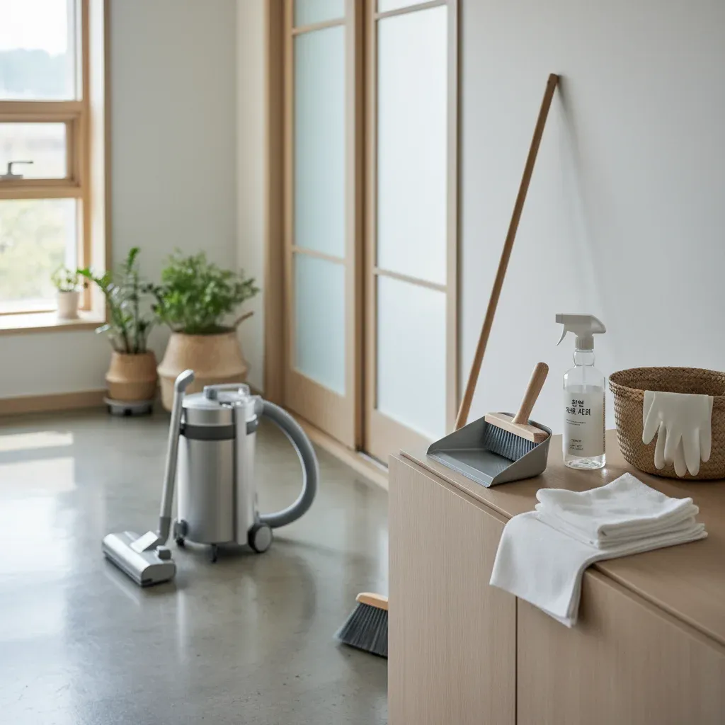 기본 청소 도구 세팅 관련 시각 자료