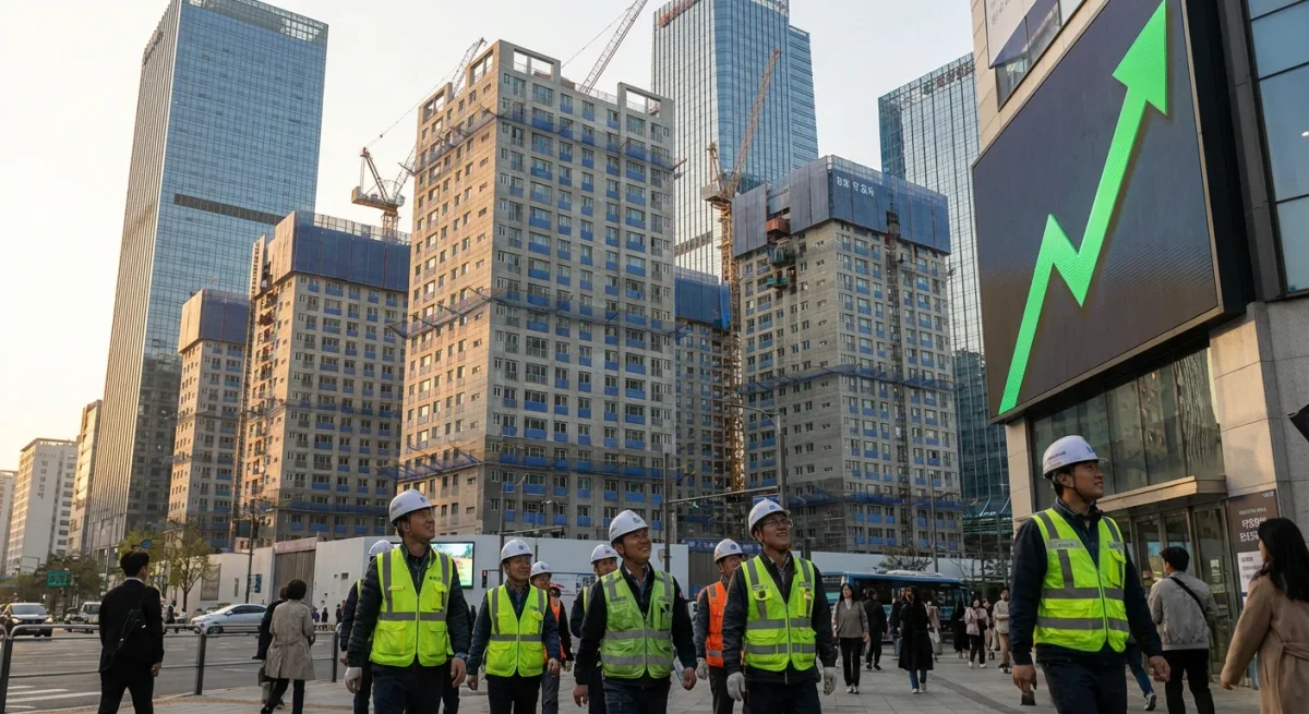 중소형 건설주들의 동반 상승세 관련 시각 자료