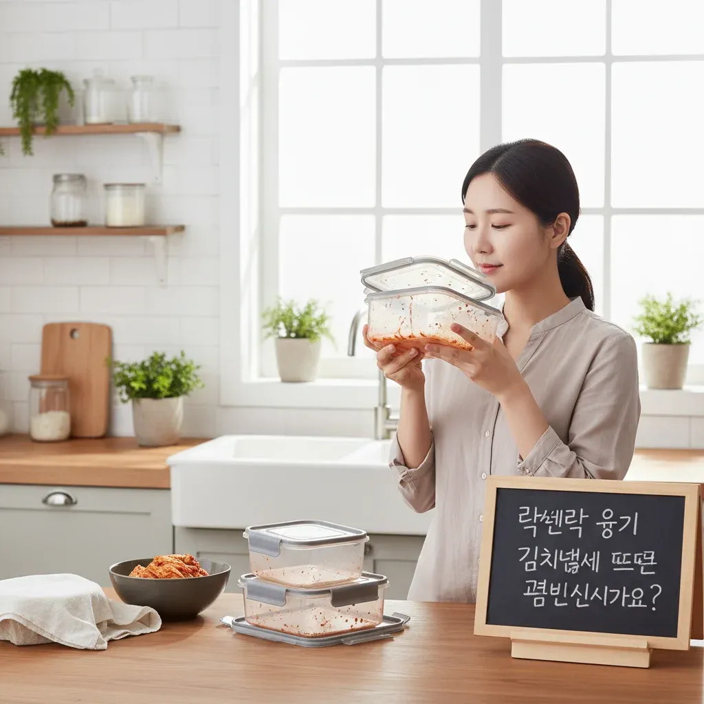 락앤락 용기 김치냄새 때문에 고민이신가요? 관련 시각 자료