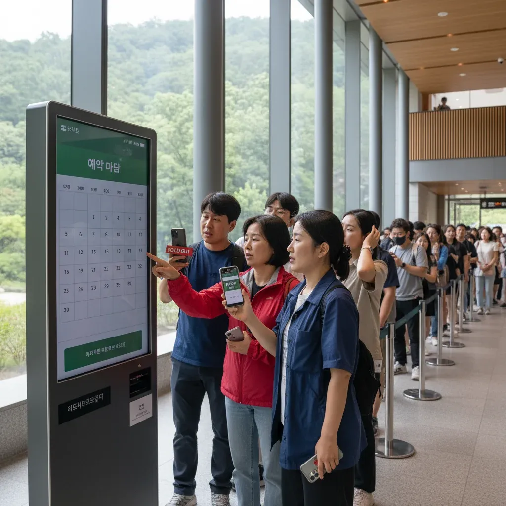 왜 화담숲 접수는 이렇게 어려울까요? 관련 시각 자료