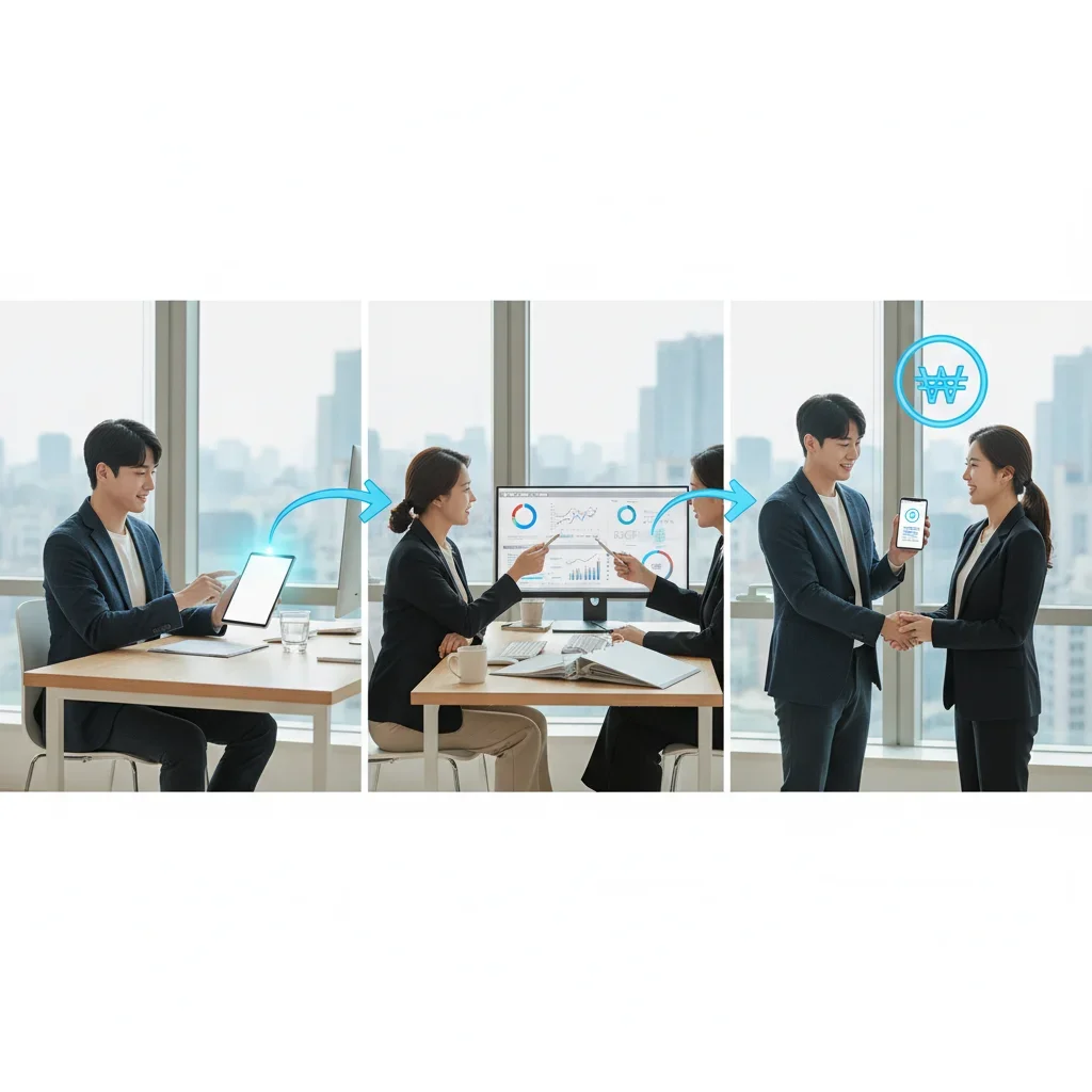 대출 신청부터 승인까지의 과정 관련 시각 자료