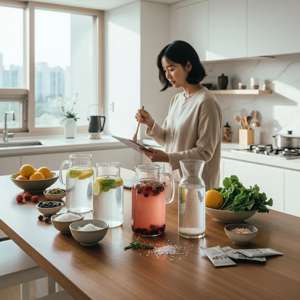 전해질 물, 정말 집에서도 만들 수 있을까? 관련 시각 자료