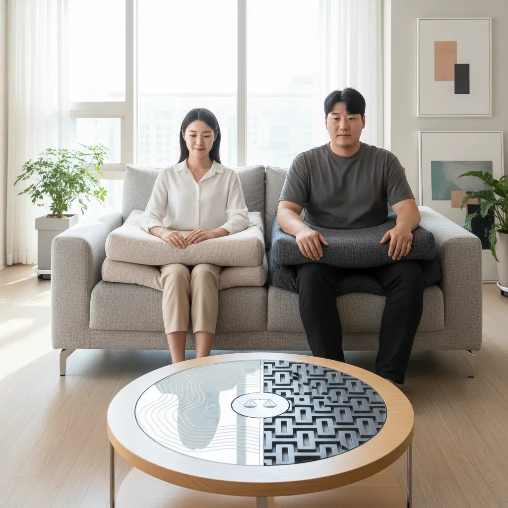 두 사람의 체중 차이를 고려한 밀도 선택 관련 시각 자료