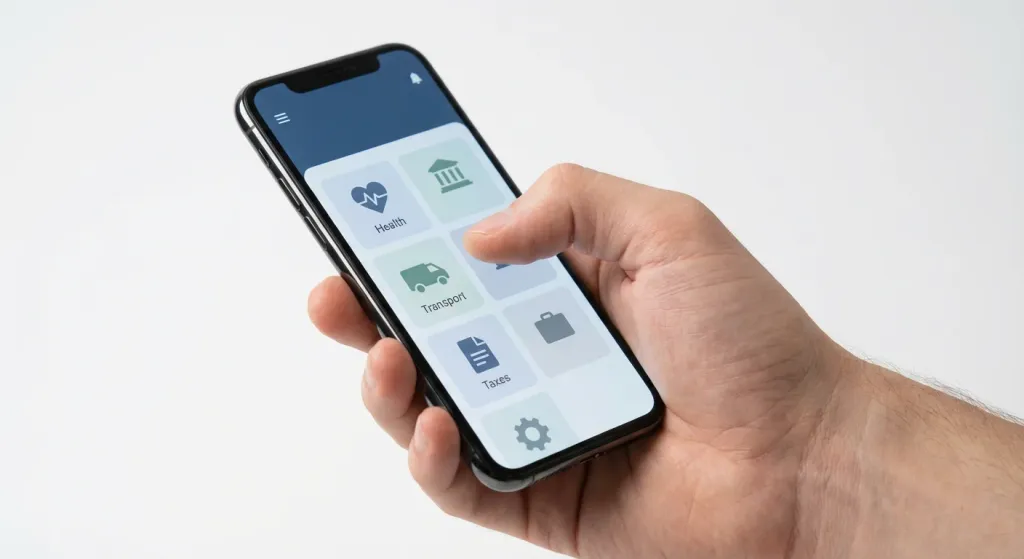 정부24 모바일 앱에서 민원서류 발급하는 모습