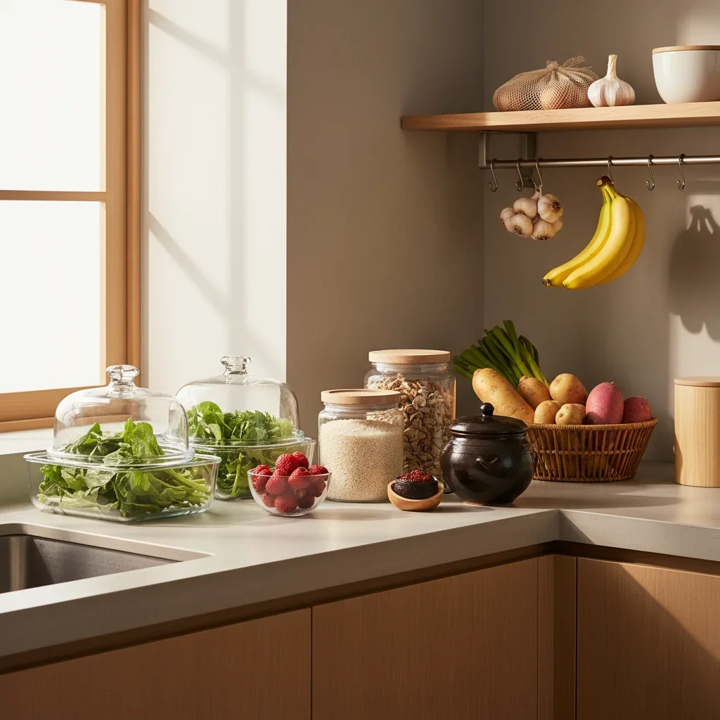 음식별 최적 보관 방법 관련 시각 자료