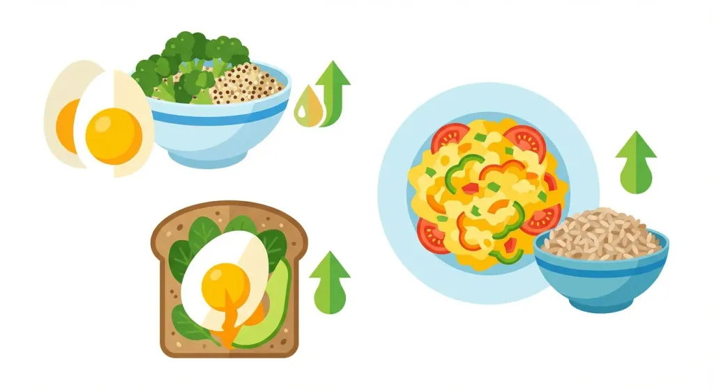 다양한 방식으로 조리된 계란 요리와 혈당 지수