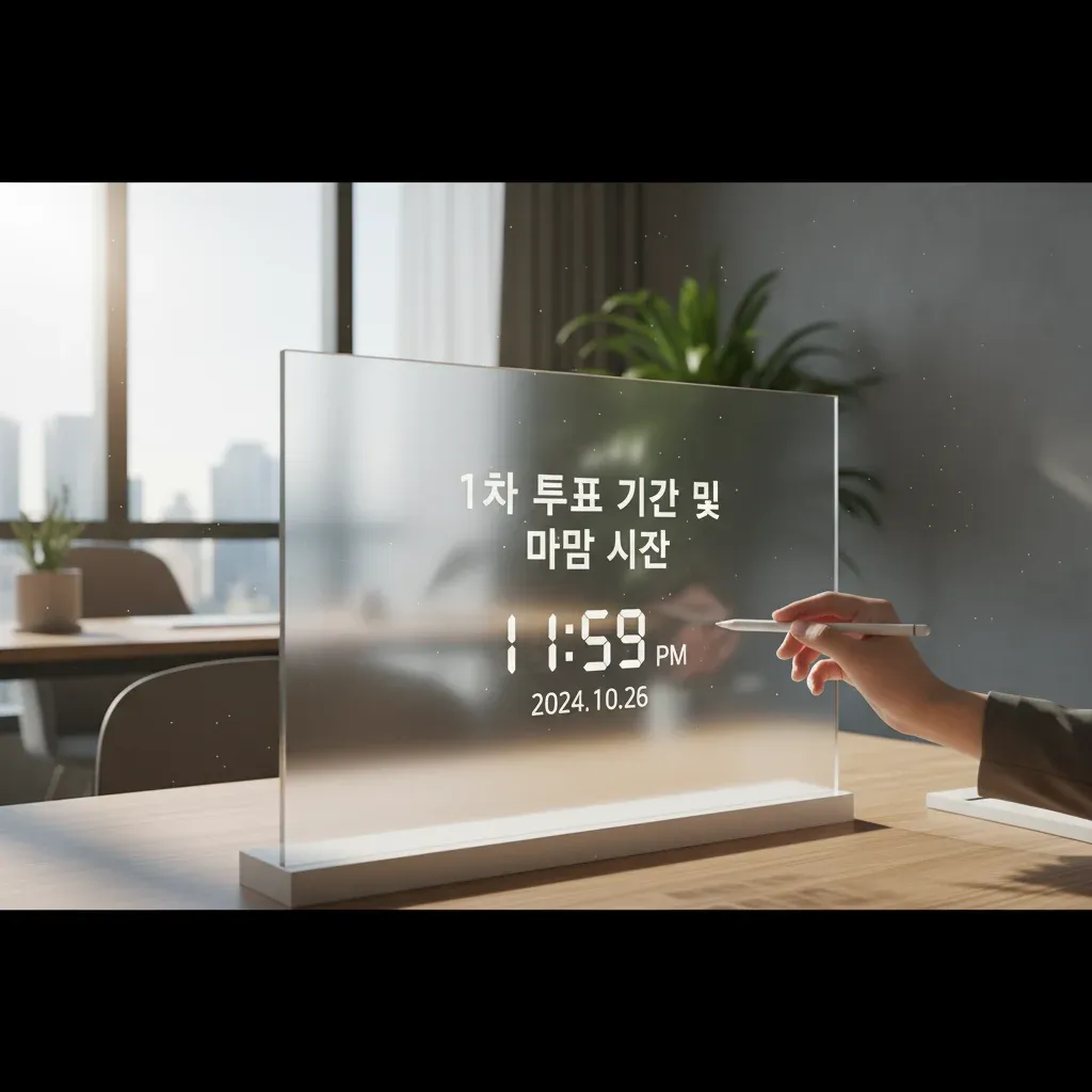 1차 투표 기간 및 마감 시간 체크 관련 시각 자료