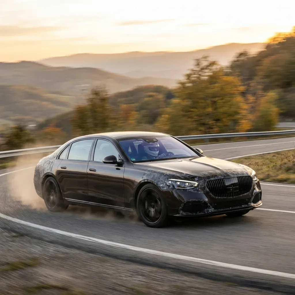 자동차 주행 테스트 장면을 보여주는 전문적인 사진