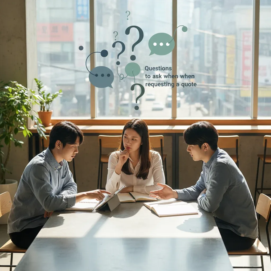 견적 요청 시 꼭 물어봐야 할 질문들 관련 시각 자료