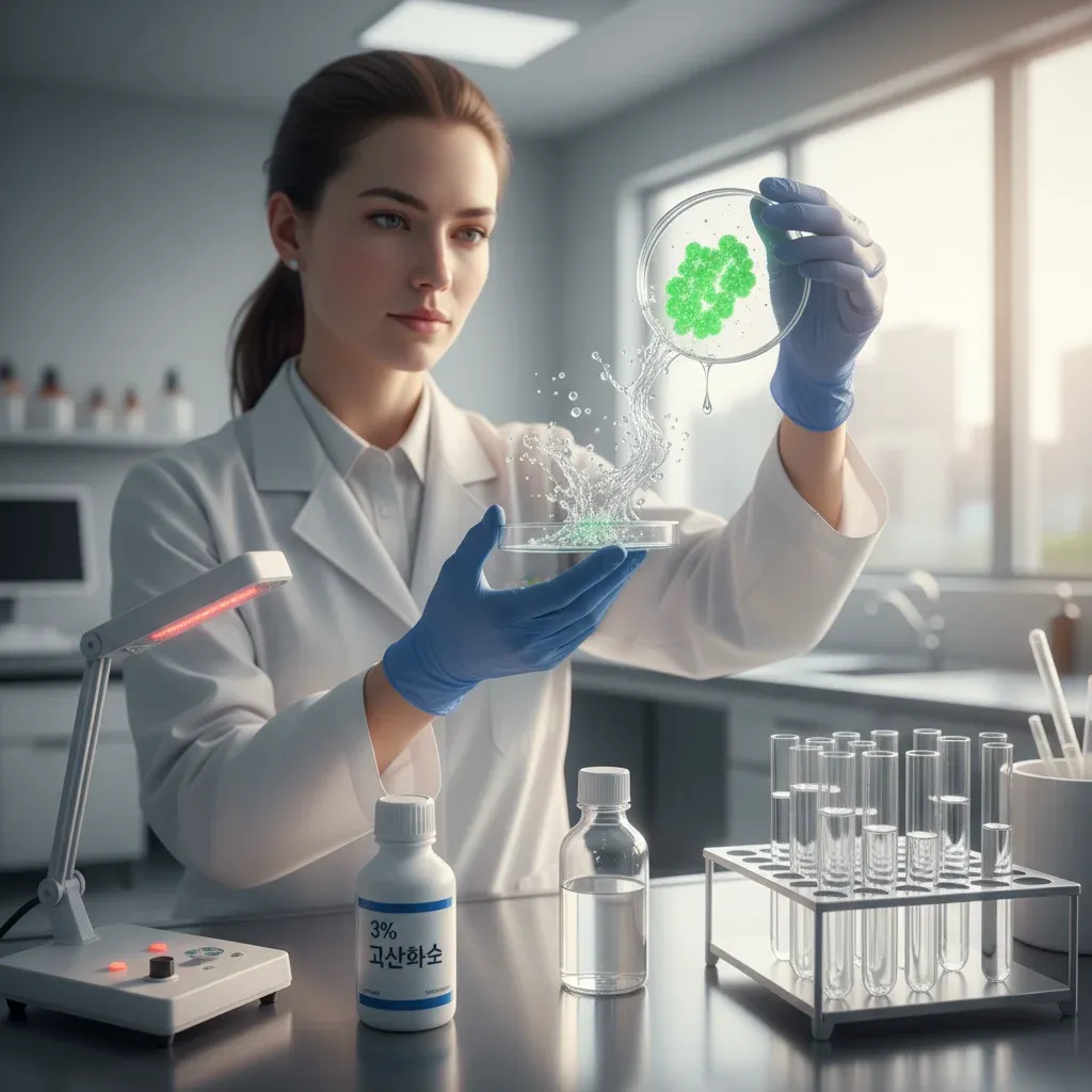 3% 과산화수소의 강력한 살균력 관련 시각 자료