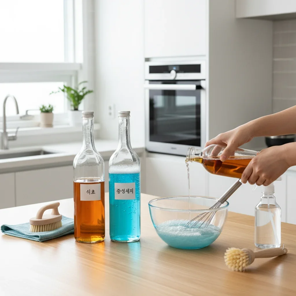 식초 + 중성세제 조합법 관련 시각 자료